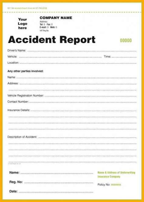 no accident report sample